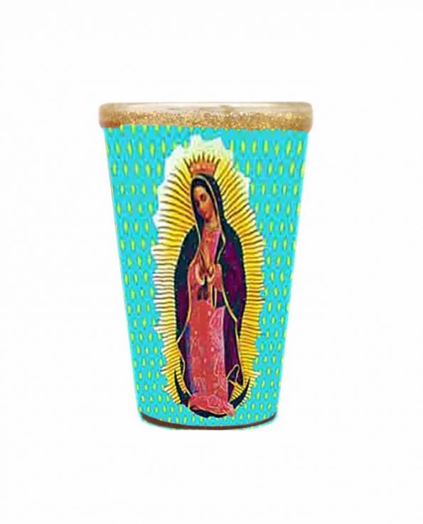 Bougie mexicaine décorée Guadalupe 17