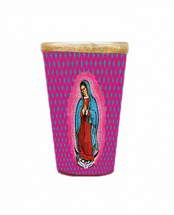 Bougie mexicaine décorée Guadalupe 15