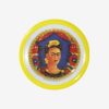 The Frame by Frida Kahlo melamine plate, yellow border