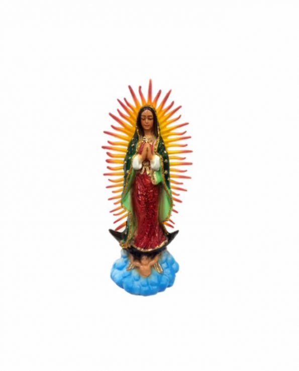 Statue résine Vierge de Guadalupe Mexique 15cm