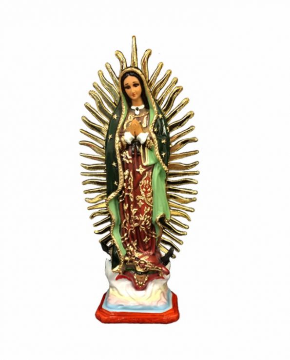 Statue résine Vierge de Guadalupe Mexique 36cm