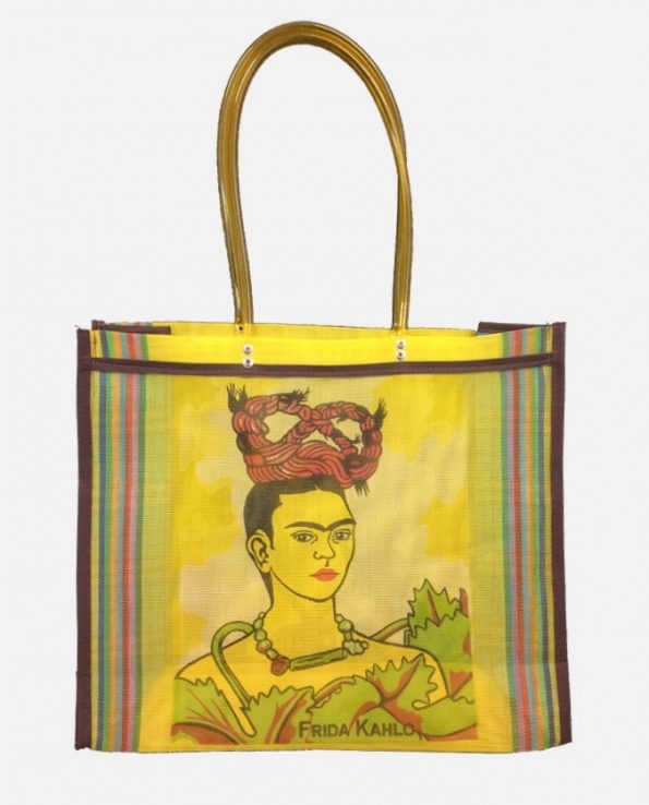 Cabas nylon sérigraphié Frida couleurs assorties