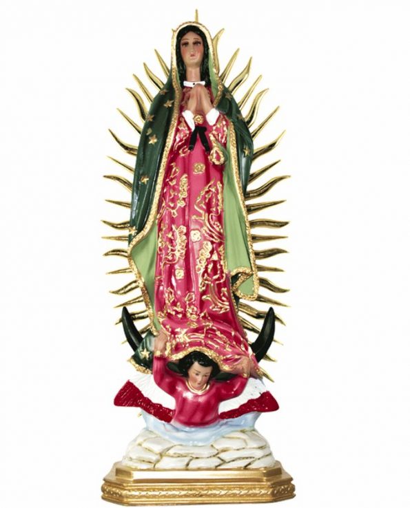 Statue résine Vierge de Guadalupe Mexique 50cm