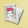 Carnet Frida Kahlo visage et fleurs