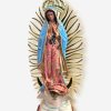 Statue résine vierge de Guadalupe 50cm - bleue