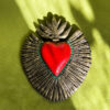 Ecoresponsible radiant flame heart - red