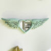 Eco-friendly winged heart mirror - Turquoise
