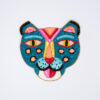 Decorative patch smiling Tiger 30cm - Turquoise