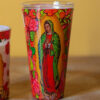 Candle glass votive perfumed Guadalupe & roses