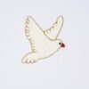 Sewing patch Flying Dove - White