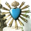 Coeur sacré vieux turquoise
