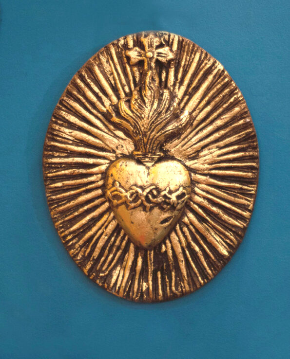 Coeur couronne d'épines doré