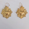 Brass earrings - Starry heart