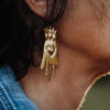 Brass earrings - mano milagrosa