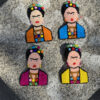 Broche en perles Frida (4 couleurs : fuschia, jaune, bleu, orange)